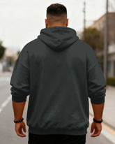 Big & Tall Men's White Star Bull Skull Print Hoodie